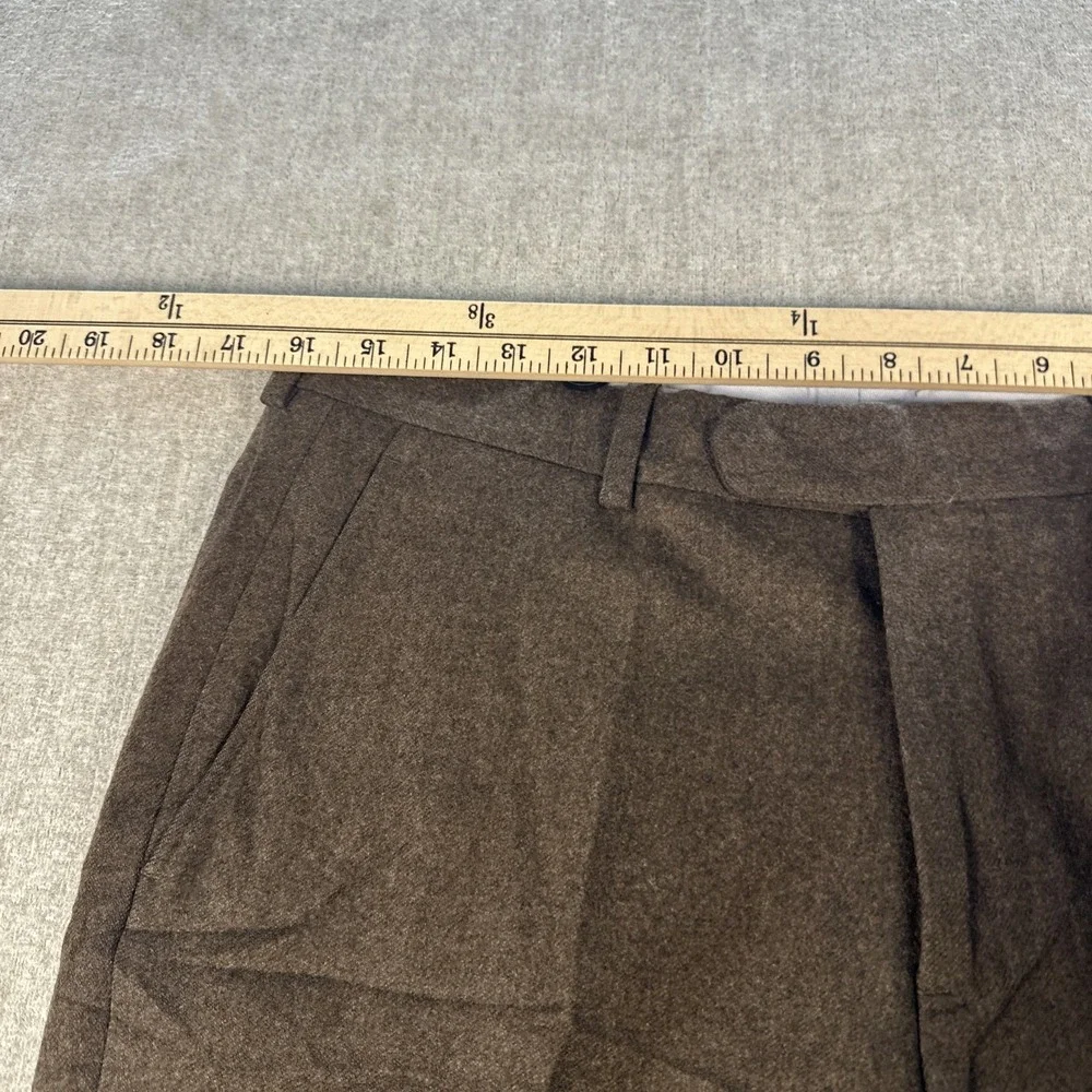 Epaulet Pants Men 31 Brown Wool‎ Made in USA Brooklyn NYC tailored trussers